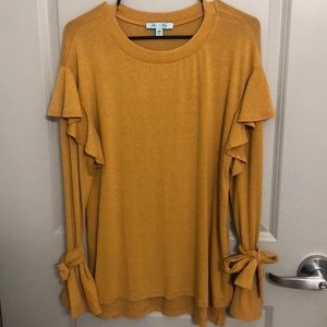 Bell bottom long sleeve top